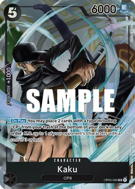 One Piece Card Game Kaku Alternate Art OP03 Pillars of Strength OP03-080