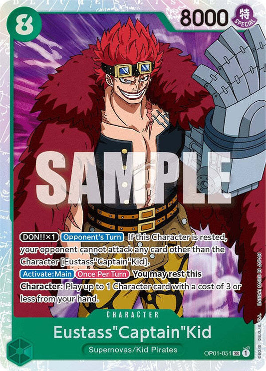 One Piece Card Game Eustass"Captain"Kid OP01 Romance Dawn OP01-051