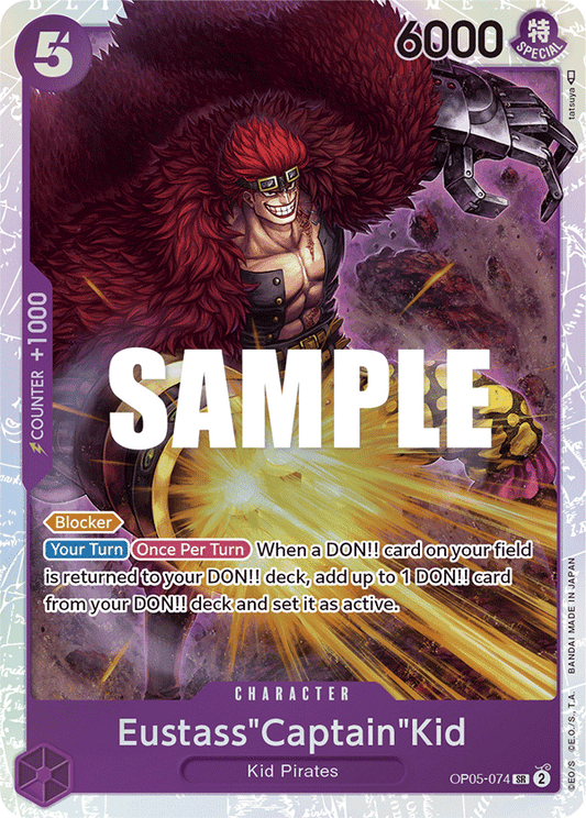 One Piece Card Game Eustass"Captain"Kid OP05 Awakening Of The New Era OP05-074