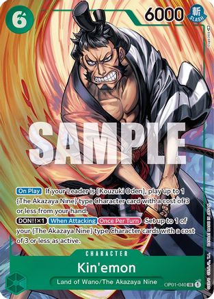 One Piece Card Game Kin'emon OP01 Romance Dawn OP01-040