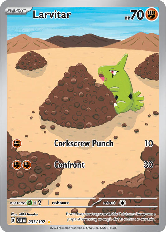 Pokemon TCG Larvitar 203/197 Obsidian Flames