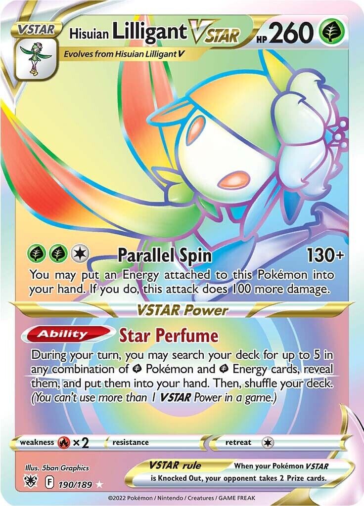 Pokemon TCG Hisuian Lilligant VSTAR 190/189 Astral Radiance