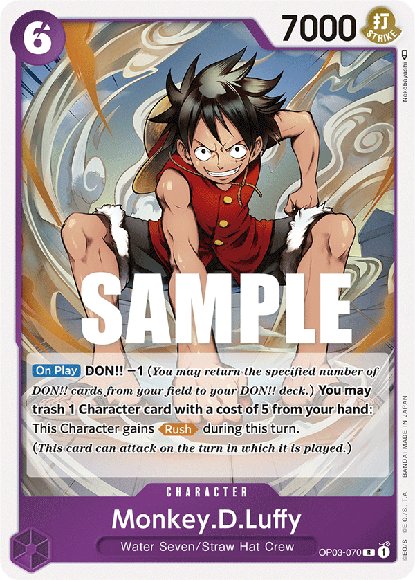 One Piece Card Game Monkey.D.Luffy OP03 Pillars of Strength OP03-070