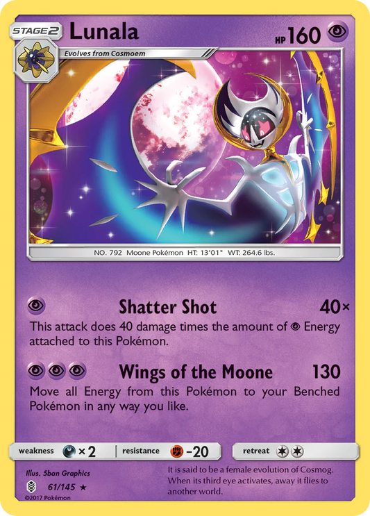 Pokemon TCG Lunala 61/145 Guardians Rising