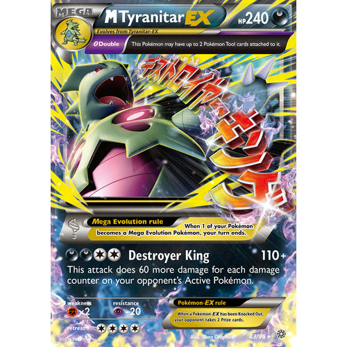 Pokemon TCG M Tyranitar EX 43/98 Ancient Origins