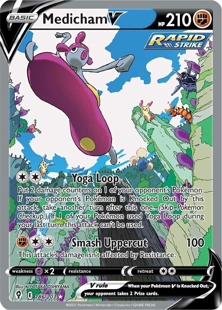 Pokemon TCG Medicham V 186/203 Evolving Skies