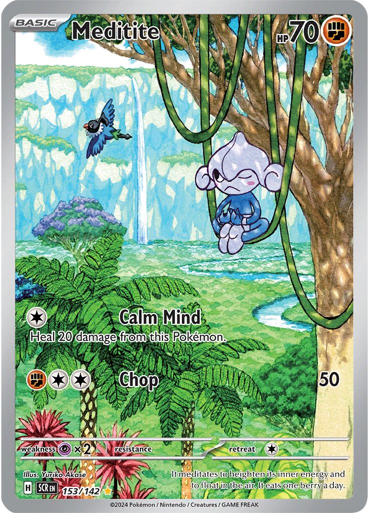 Pokemon TCG Meditite 153/142 Stellar Crown