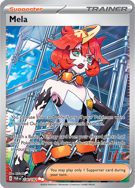 Pokemon TCG Mela Full Art Trainer 236/182 Paradox Rift