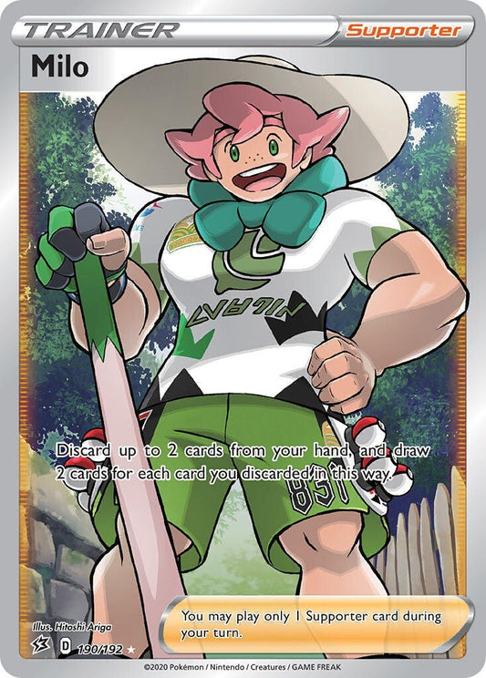 Pokemon TCG Milo Full Art Trainer 190/192 Rebel Clash