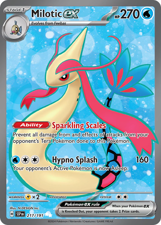 Pokemon TCG Milotic EX 217/191 Surging Spark