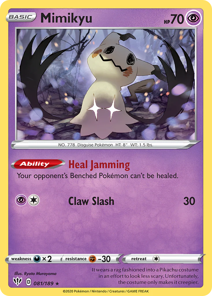 Pokemon TCG Mimikyu 081/189 Darkness Ablaze