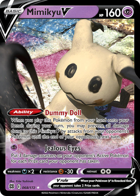 Pokemon TCG Mimikyu V 068/172 Brilliant Stars