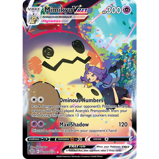 Pokemon TCG Mimikyu Vmax TG17/TG30 Brilliant Stars