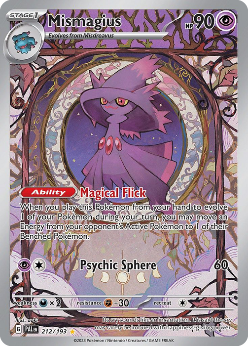 Pokemon TCG Mismagius 212/193 Paldea Evolved