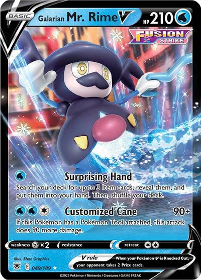 Pokemon TCG Galarian Mr. Rime V 049/189 Astral Radiance