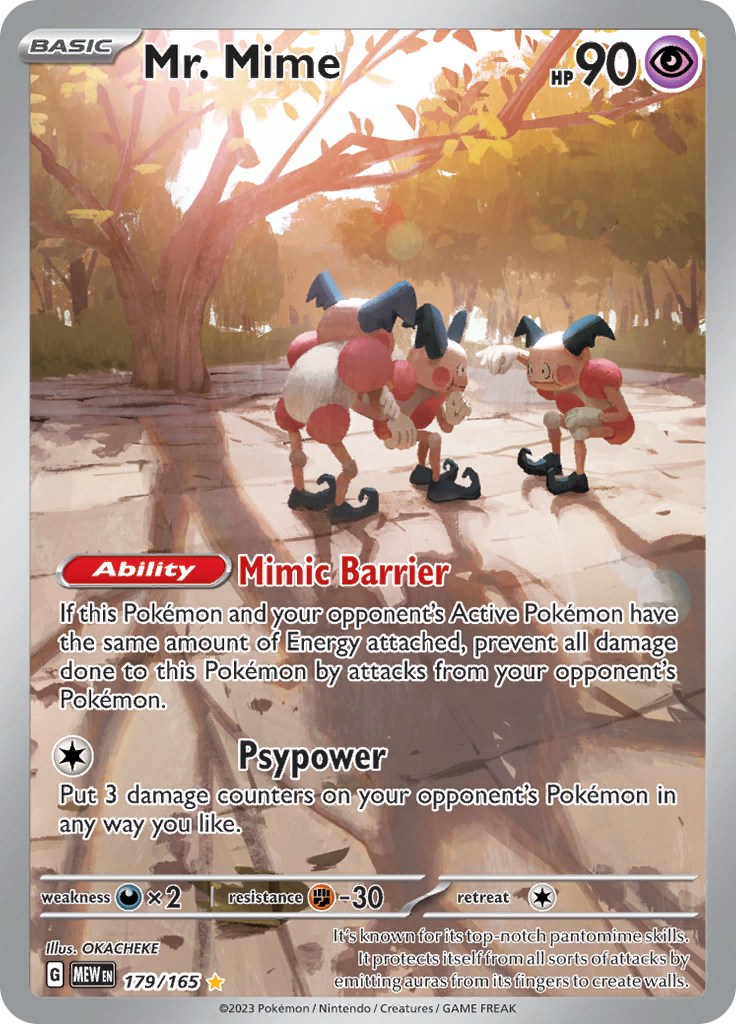 Pokemon TCG Mr. Mime 179/165 Pokemon 151