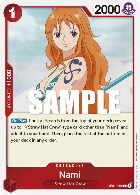 One Piece Card Game Nami OP01 Romance Dawn OP01-016