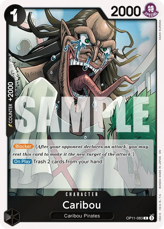 One Piece Card Game Caribou OP11 A Fist of Divine Speed OP11-083