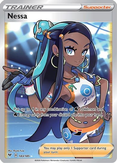 Pokemon TCG Nessa Full Art Trainer 183/185 Vivid Voltage