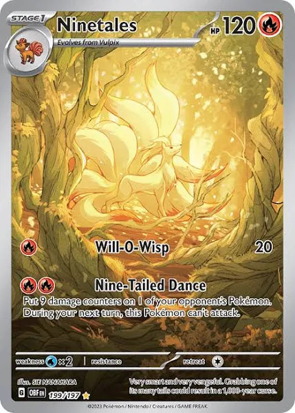 Pokemon TCG Ninetales 199/197 Obsidian Flames