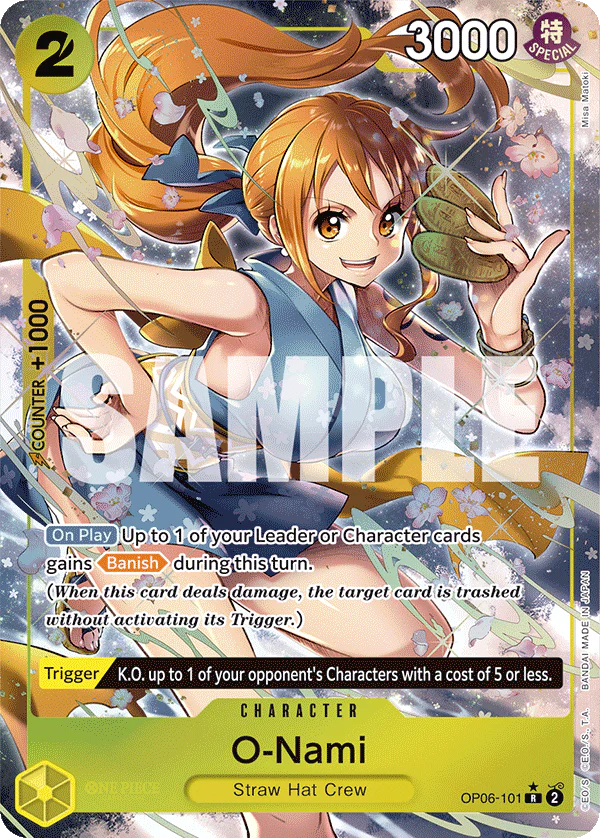 One Piece Card Game O-Nami OP06 Wings Of The Captain OP06-101