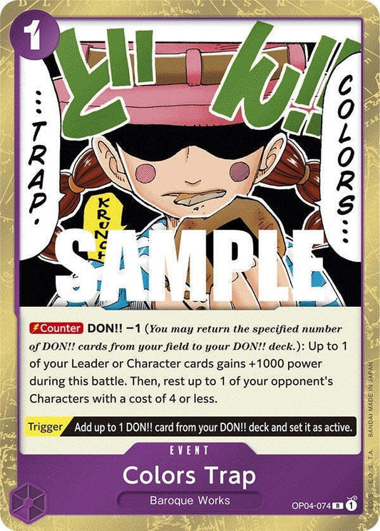 One Piece Card Game Colors Trap OP04 Kingdoms of Intrigue OP04-074