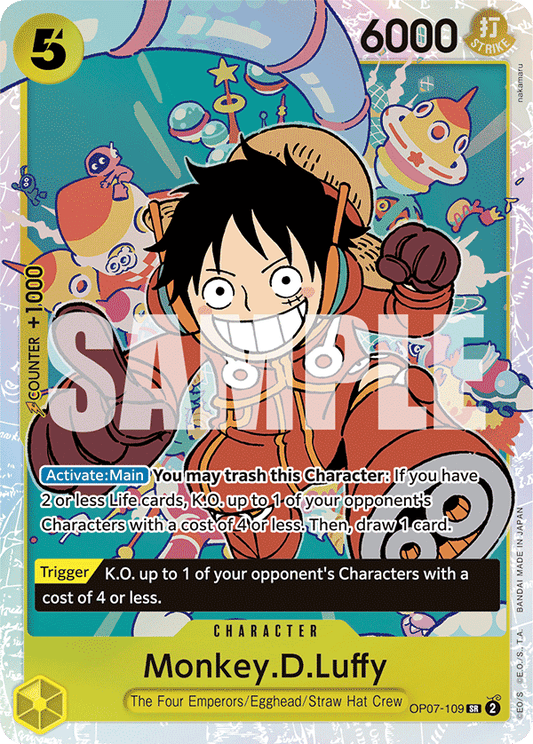 One Piece Card Game Monkey.D.Luffy OP07 500 Years in the Future OP07-109