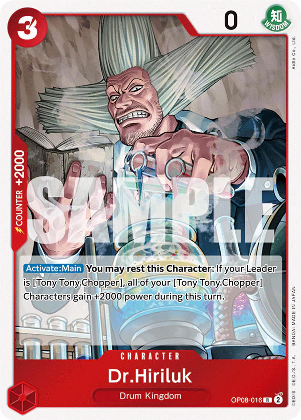 One Piece Card Game Dr.Hiriluk OP08 Two Legends OP08-016