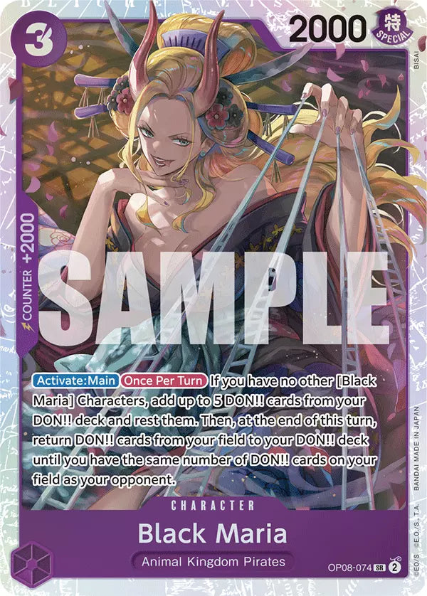 One Piece Card Game Black Maria OP08 Two Legends OP08-074