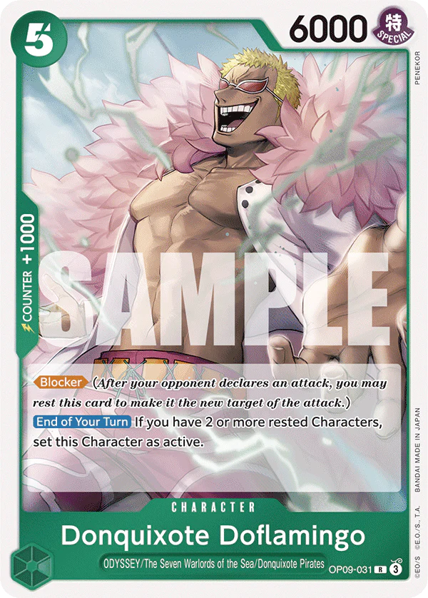 One Piece Card Game Donquixote Doflamingo OP09 Emperors of the New World OP09-031