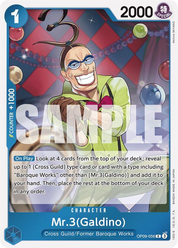 One Piece Card Game Mr.3(Galdino) OP09 Emperors of the New World OP09-056