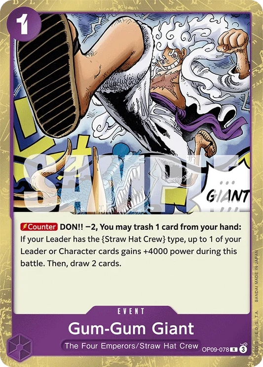 One Piece Card Game Gum-Gum Giant OP09 Emperors of the New World OP09-078