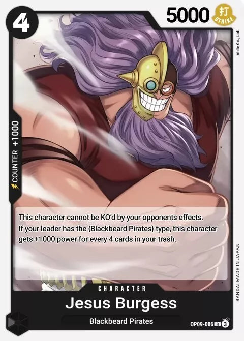 One Piece Card Game Jesus Burgess OP09 Emperors of the New World OP09-086