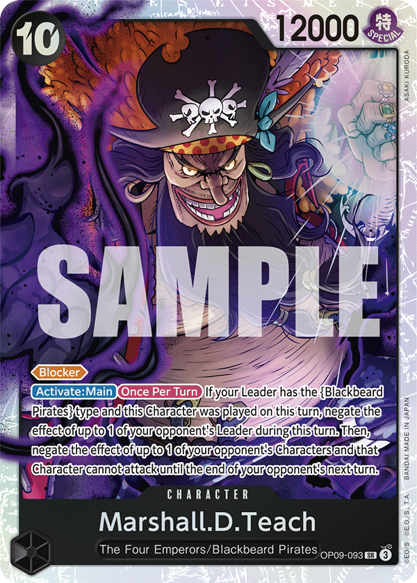 One Piece Card Game Marshall.D.Teach OP09 Emperors of the New World OP09-093