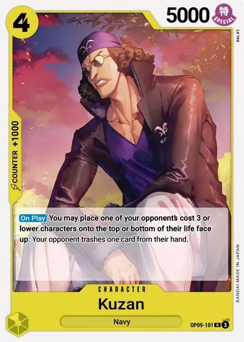 One Piece Card Game Kuzan OP09 Emperors of the New World OP09-101