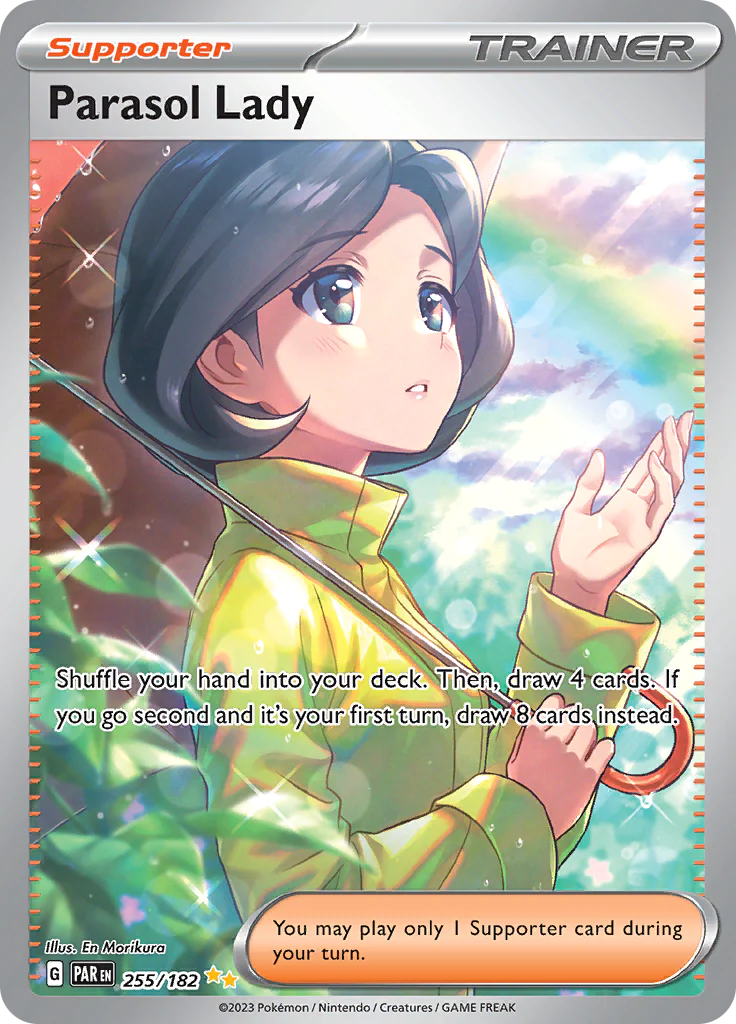 Pokemon TCG Parasol Lady Full Art Trainer 255/182 Paradox Rift