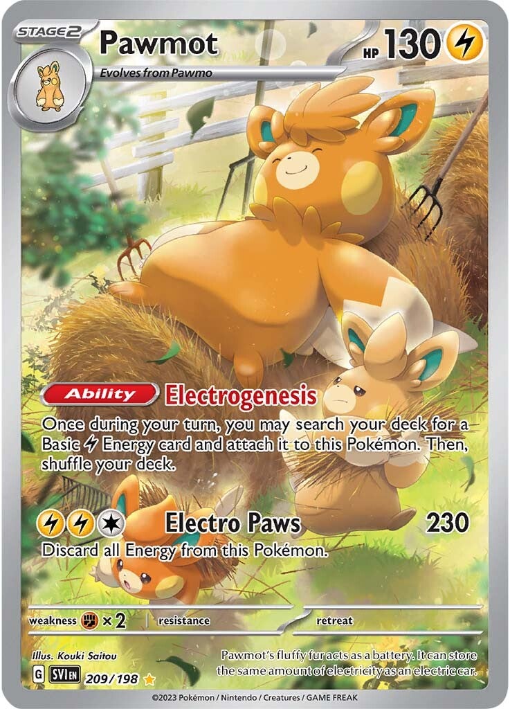 Pokemon TCG Pawmot 209/198 Scarlet & Violet