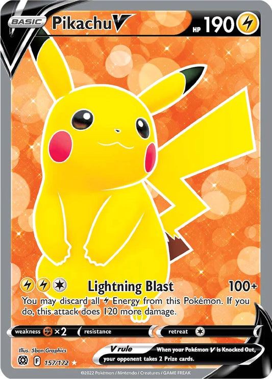 Pokemon TCG Pikachu V 157/172 Brilliant Stars