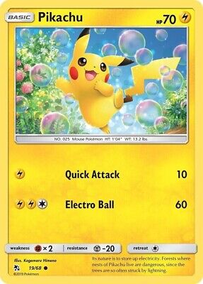 Pokemon TCG Pikachu 19/68 Hidden Fates