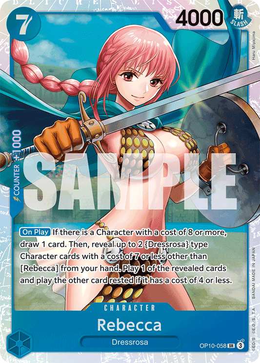 One Piece Card Game Rebecca OP10 Royal Blood OP10-058
