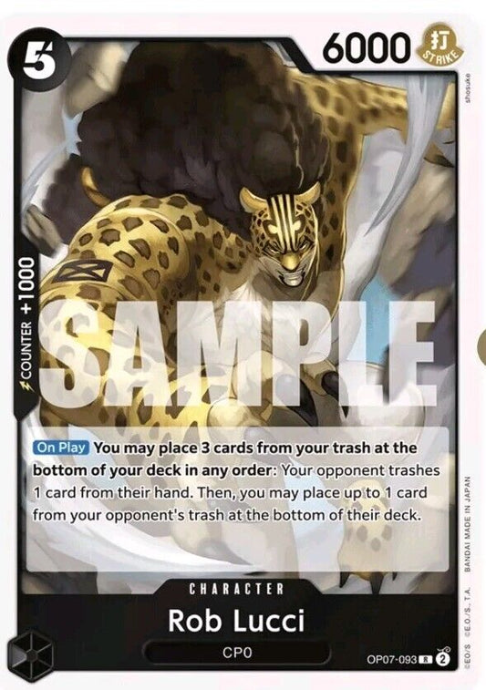 One Piece Card Game Rob Lucci OP07 500 Years in the Future OP07-093