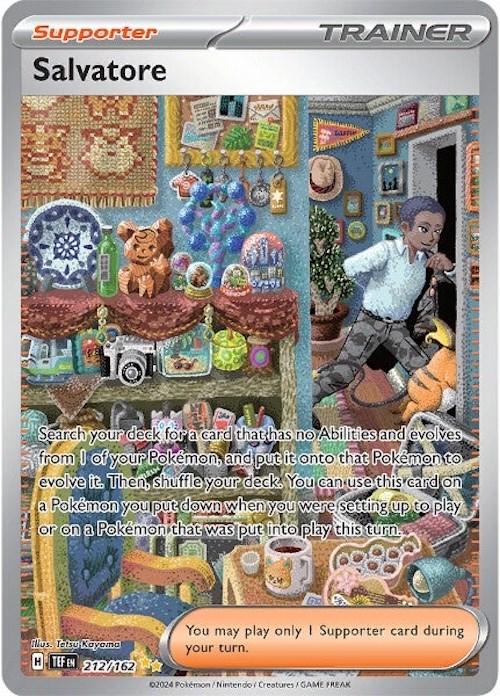 Pokemon TCG Salvatore Full Art Trainer 212/162 Temporal Force