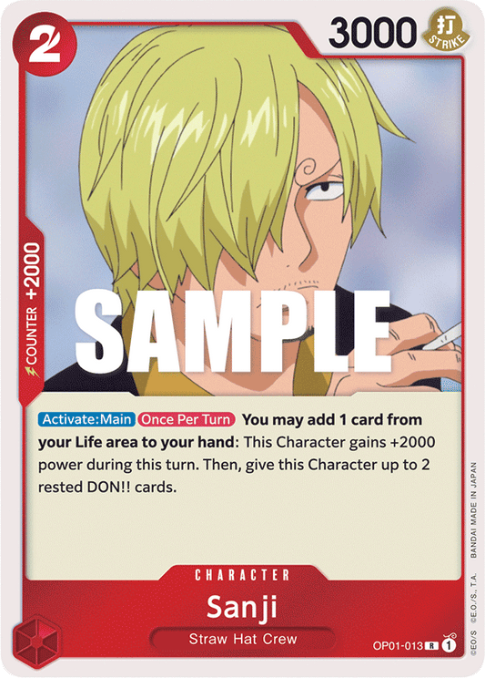 One Piece Card Game Sanji OP01 Romance Dawn OP01-013