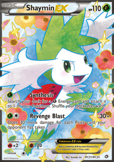 Pokemon TCG Shaymin EX RC21/RC25 Legendary Treasures Radiant Collection