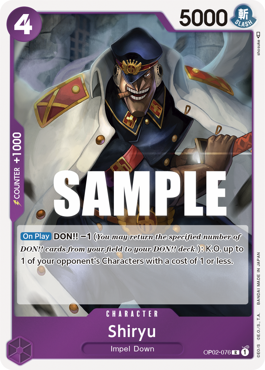 One Piece Card Game Shiryu OP02 Paramount War OP02-076