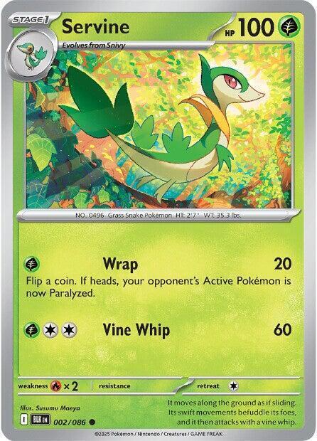 Pokemon TCG Servine 002/086 Black Bolt