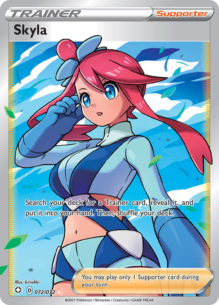 Pokemon TCG Skyla Full Art Trainer 072/072 Shining Fate