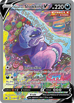 Pokemon TCG Galarian Slowking V 179/198 Chilling Reign