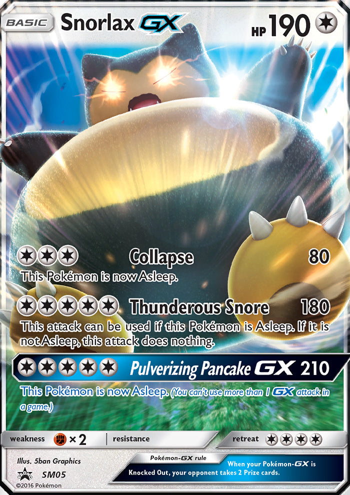 Pokemon TCG Snorlax GX SM05 Promo