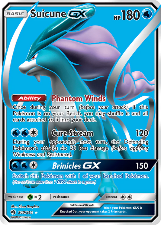 Pokemon TCG Suicune GX 200/214 Lost Thunder